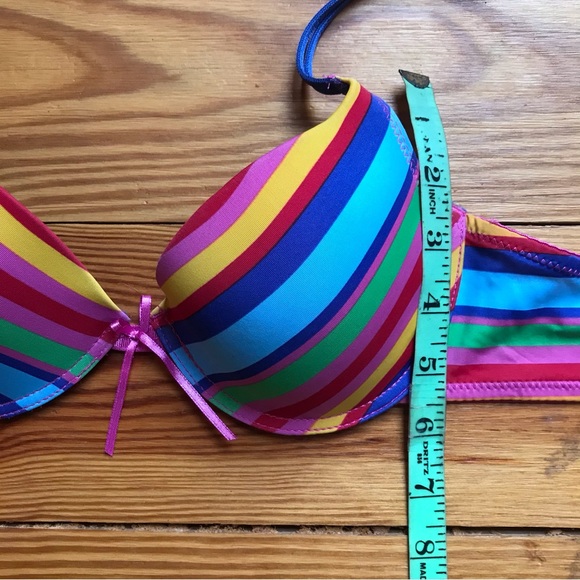 Rue21 Rainbow Striped Bra, EUC, 34B - Picture 4 of 9